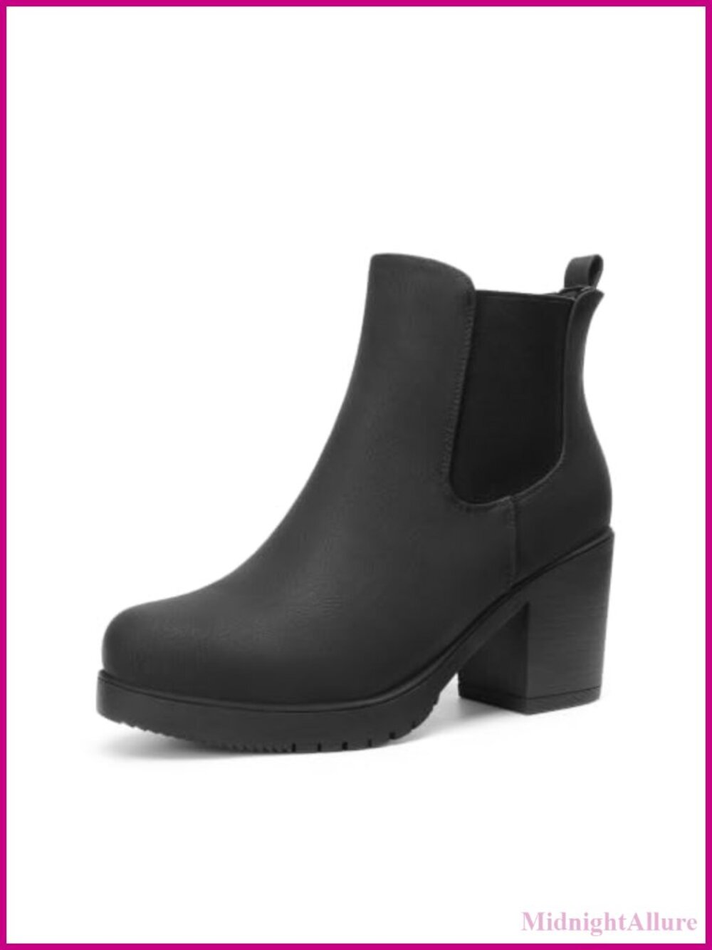 Women's Chelsea Ankle Boots Faux Suede Block Heel Fall Booties